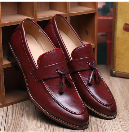 Tayvyan | Uomo mocassini casual britannici retrò con nappe