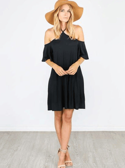 Off-Shoulder Flared Dress for Women Ivyshape