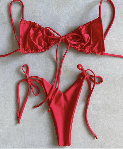 Stuttgart | Bequemer Solid Split Bikini-Badeanzug