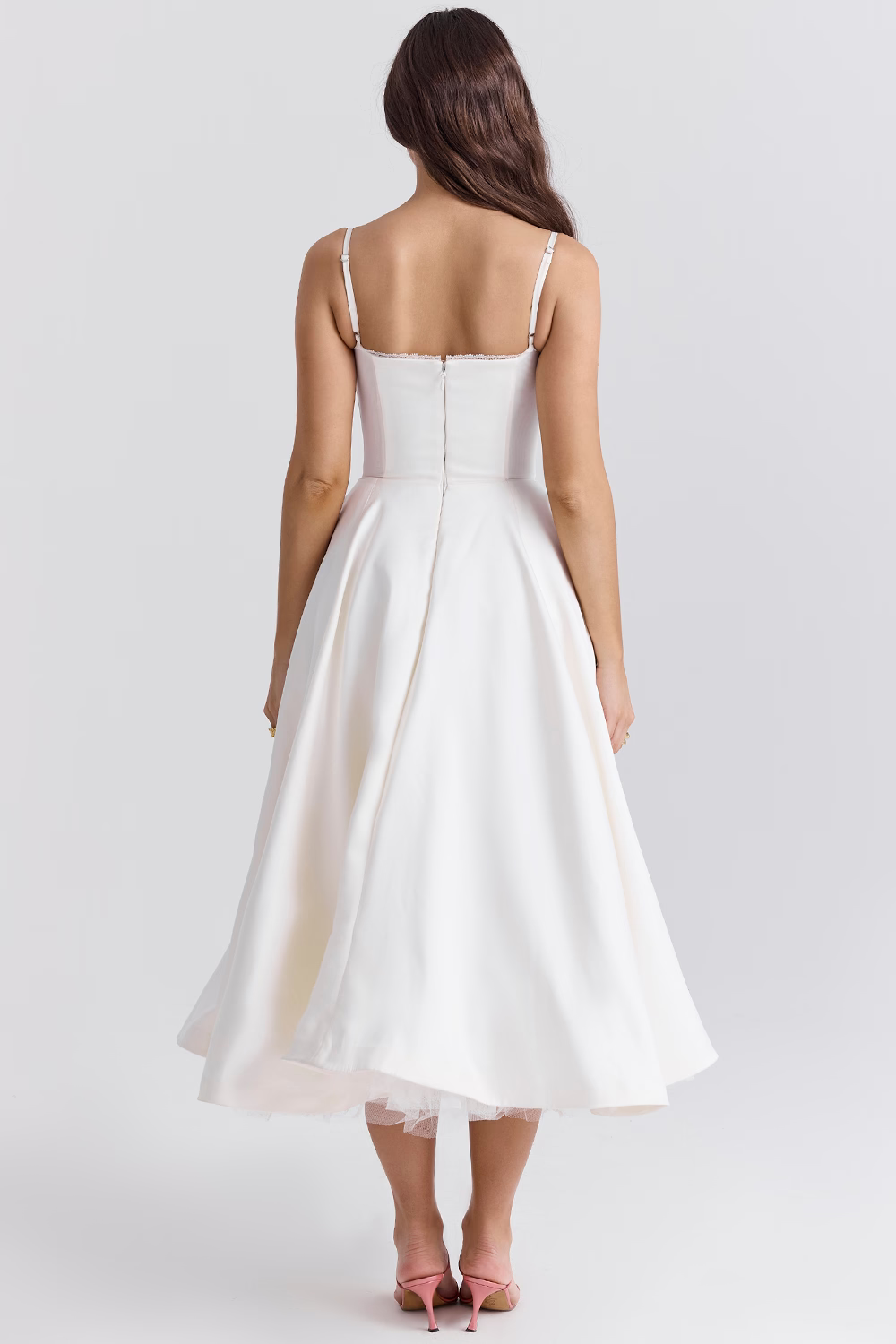 Celestia™ | Royal Satin Midi Dress