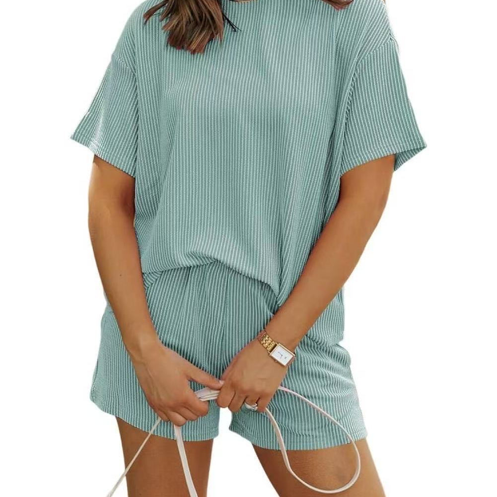 Riley – Ribbed Two-Piece Lounge Set with Shorts