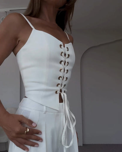 Isolde™ | Lace-Up Corset Jumpsuit