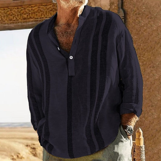 Mateo - Striped linen shirt with a relaxed style and total coolness.