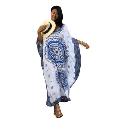 Women's Maxi Kaftan with intricate mandala pattern and elegant accents Ivyshape