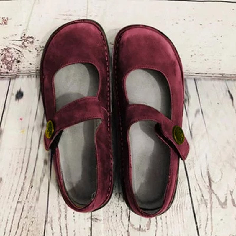 Elisa - Scarpe Mary Jane in pelle scamosciata