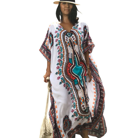 Women Oversize Kaftan with Vibrant Embroideries Ivyshape