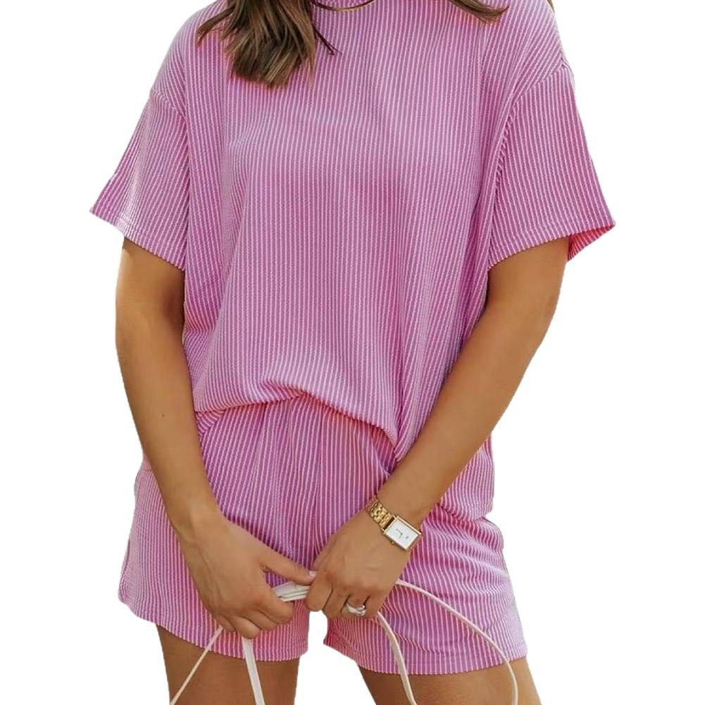Riley – Ribbed Two-Piece Lounge Set with Shorts
