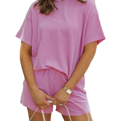 Riley – Ribbed Two-Piece Lounge Set with Shorts