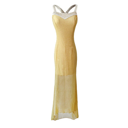 Women's Shiny Sequin-Trimmed High-Low Evening Dress Ivyshape