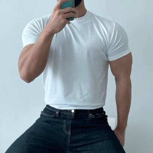 Leyf | T-shirt da uomo slim fit, ad asciugatura rapida e con effetto snellente, a maniche corte