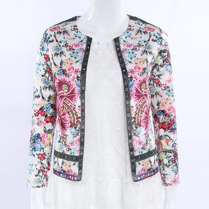Irene | Blazer boho in raso con stampa floreale