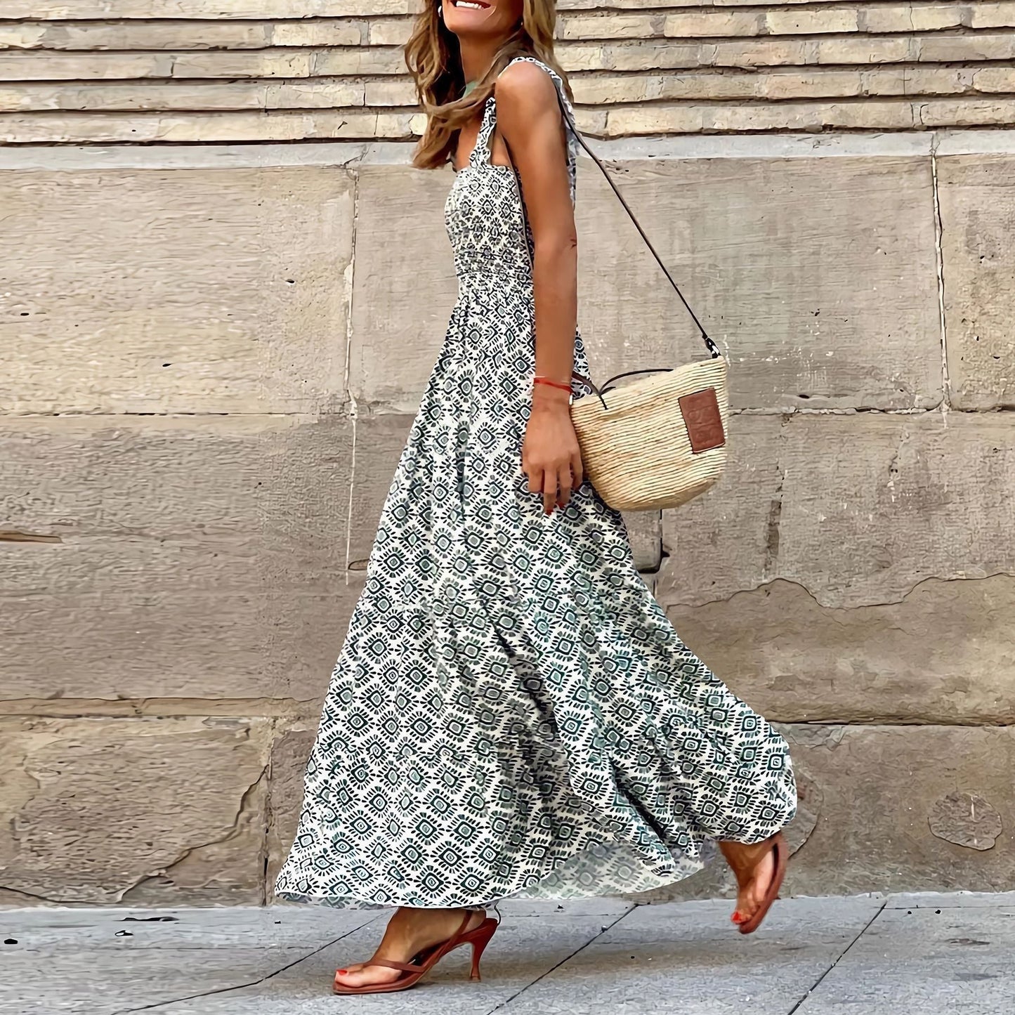 Sabrina - Printed boho dress with a free and fresh soul
