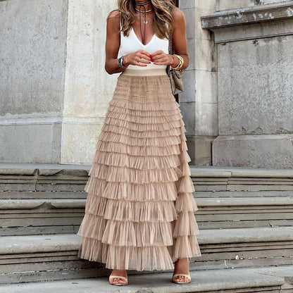 Sabrina - Layered mesh skirt with romantic ruffles