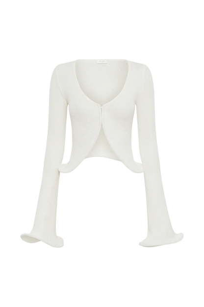 Virelle™ | Sculpted Knit Ripple Hem Top & Skirt Set