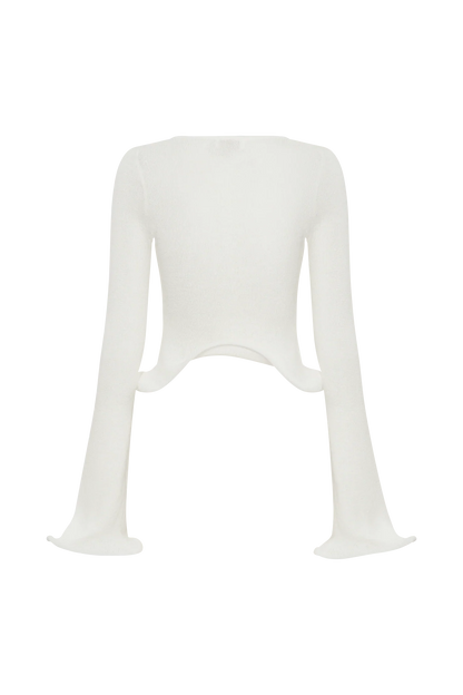 Virelle™ | Sculpted Knit Ripple Hem Top & Skirt Set