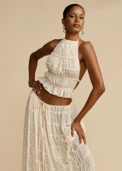 Solene™ | Backless Pleated Set