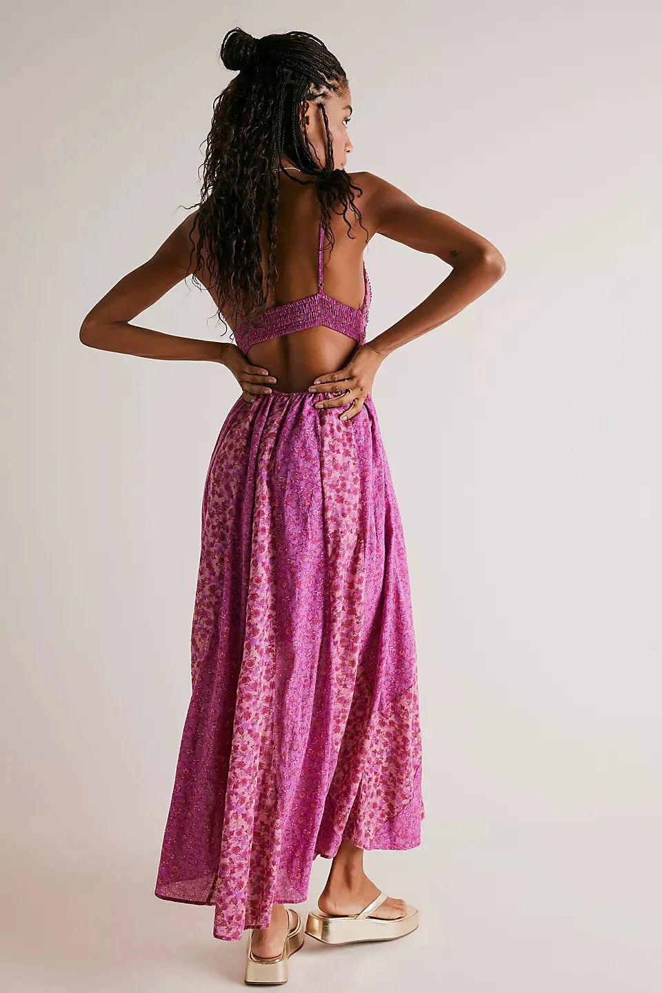 Lyra™ | Boho Floral Chiffon Maxi Dress