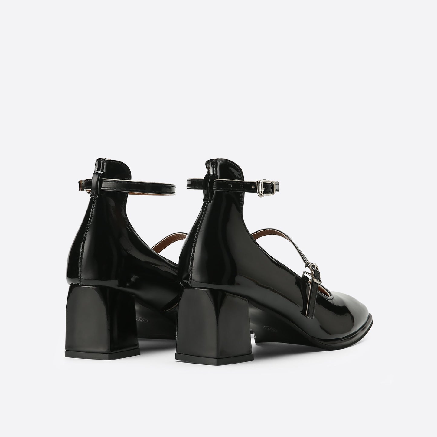 Verlisse™ | Double Strap Patent Block Heels