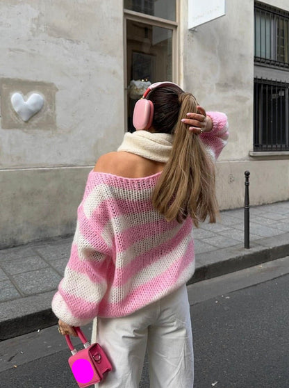 Sofia | Maglione oversize con collo alto per donna