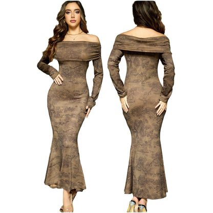 Women Off-Shoulder Tight Maxi Dress Ivyshape