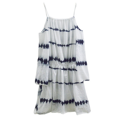 Ladies Cold-Shoulder Batik Dress Ivyshape