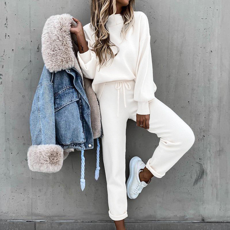 Women's Comfortable Lounge Suit with Loose Fit and Elastic Waist Ivyshape