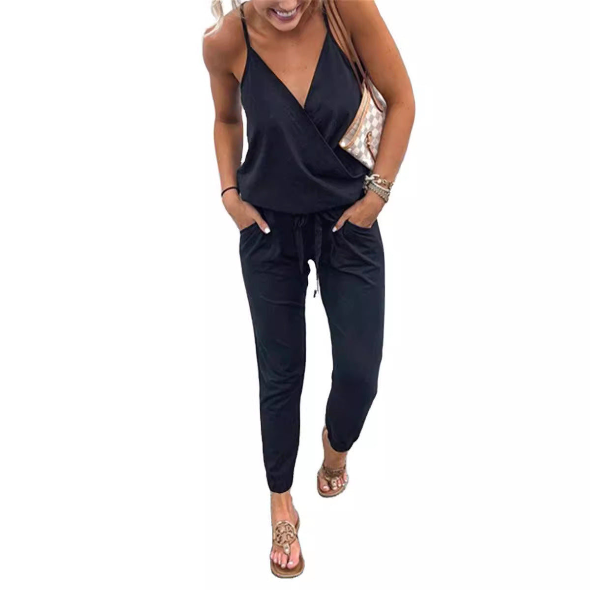 Women's casual jumpsuit with adjustable straps Ivyshape