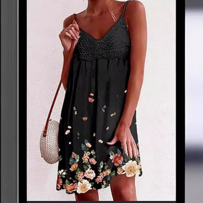 Ladies Floral Lace Mini Dress Ivyshape