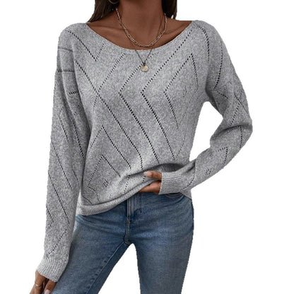 Women's asymmetrical knit sweater with airy fit Ivyshape