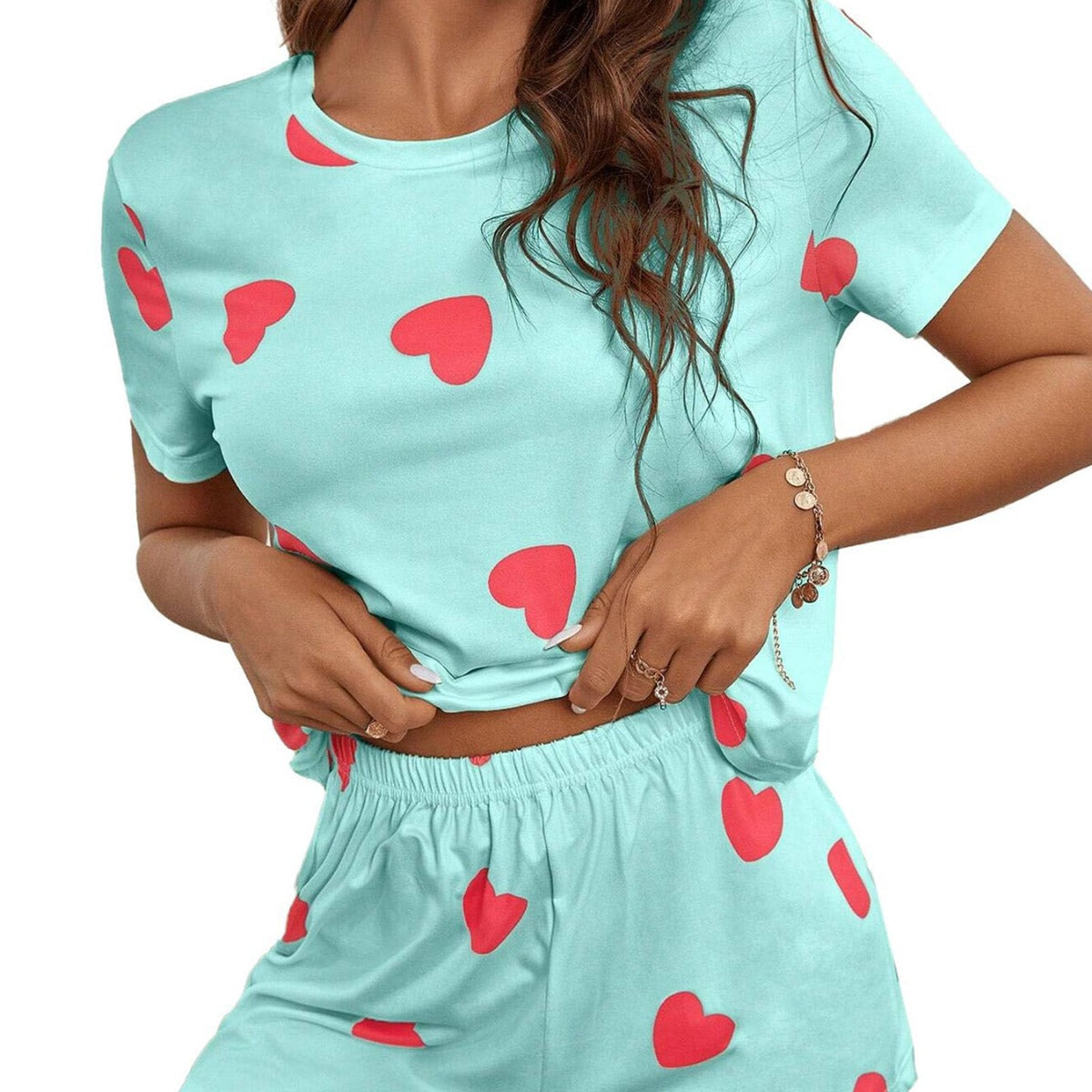 Women's Comfortable and Airy T-Shirt with Heart Design Ivyshape