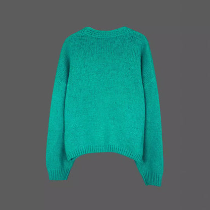 Women's casual knit cardigan with open cut and patch pockets Ivyshape