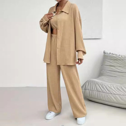 Women's Two-Piece Casual Set Made of Patterned Fabrics Ivyshape