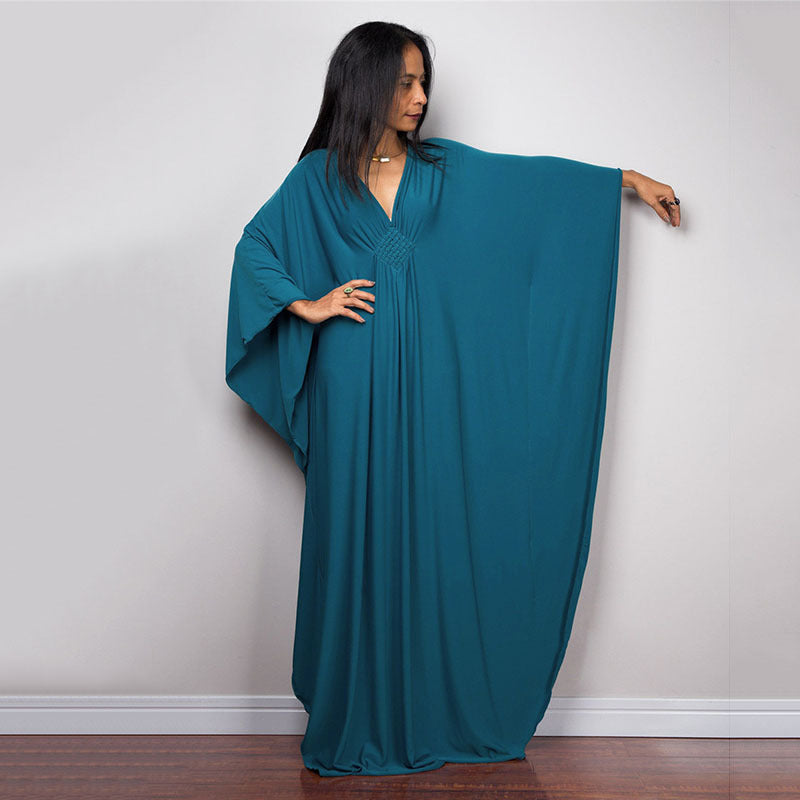 Ladies Maxi Kaftan with flowing cut and wide sleeves Ivyshape
