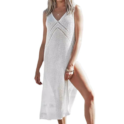 Women airy crochet beach cover-up Ivyshape