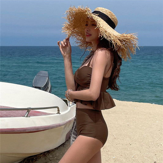 Ladies Tankini with swinging top and high-waisted pants Ivyshape