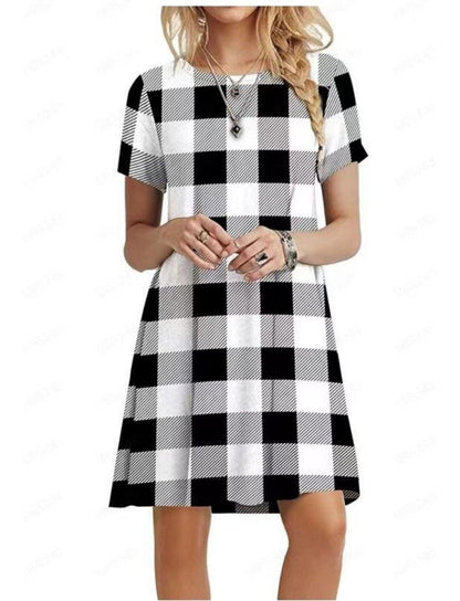 Ladies summer dress with floral pattern Ivyshape