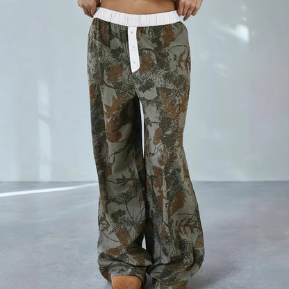 Ladies Relaxed Fit Camouflage Lounge Pants Ivyshape