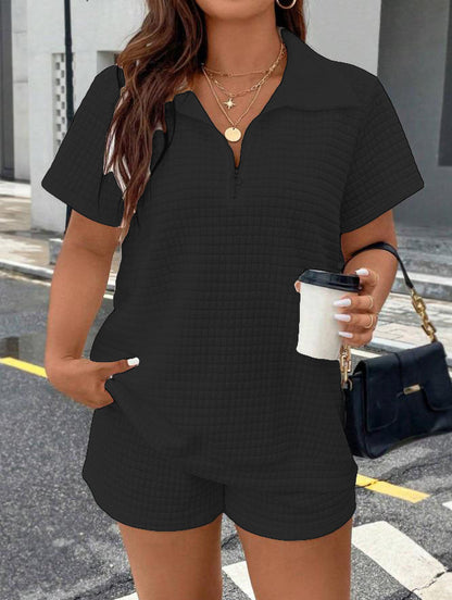 Women's Short Jumpsuit with Zipper Ivyshape