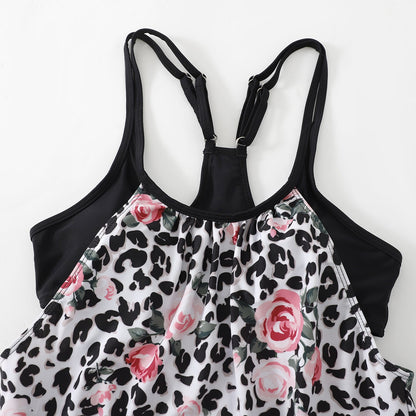 Women’s Tankini with floral print and sporty cut Ivyshape