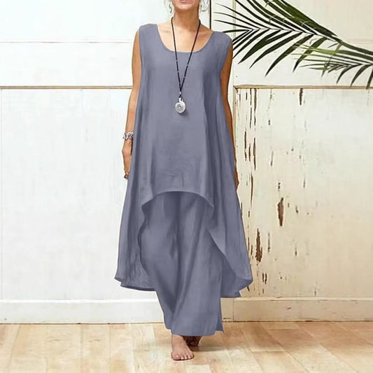 Women's Flowing Tunic Maxi Jumpsuit Ivyshape