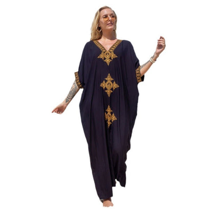 Ladies elegant kaftan with elaborate embroidery Ivyshape