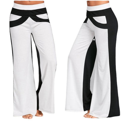 Women Loose Sports Pants with Contrasting Seams Ivyshape