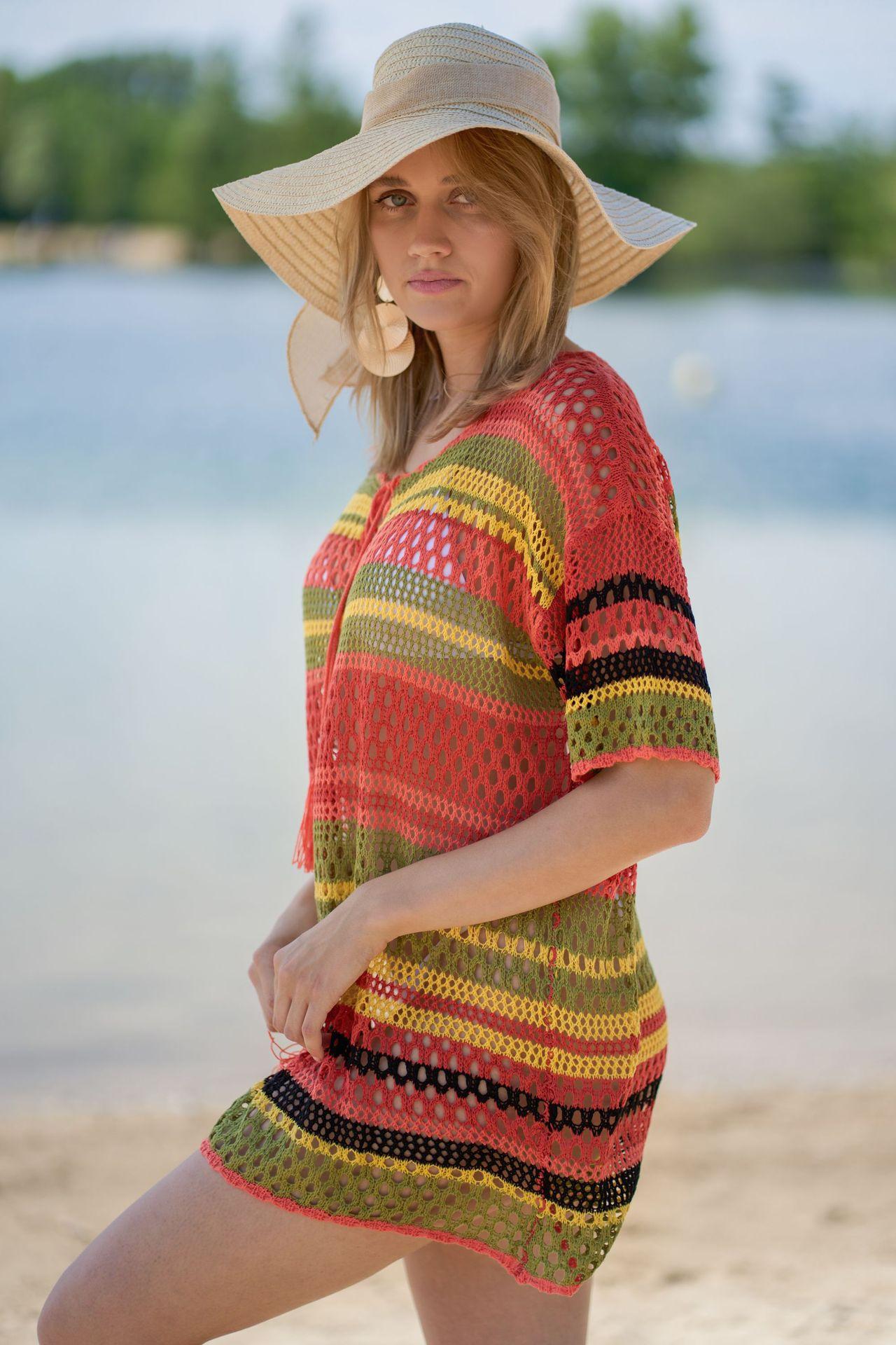 Women’s Casual Crochet Beach Tunic with Fringes Ivyshape