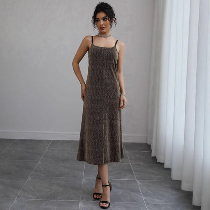Women's Elegant Knit Midi Dress Ivyshape