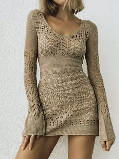 Ladies elegant knitted dress with excellent fit Ivyshape