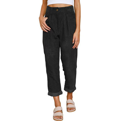 Women's High-Waisted Textured Pants Ivyshape