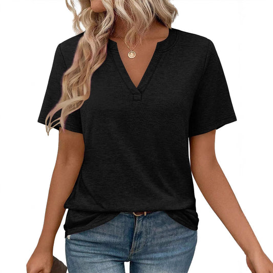 Women V-Neck Casual T-Shirt Ivyshape