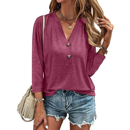 Women Casual Long Sleeve with Button Details Ivyshape
