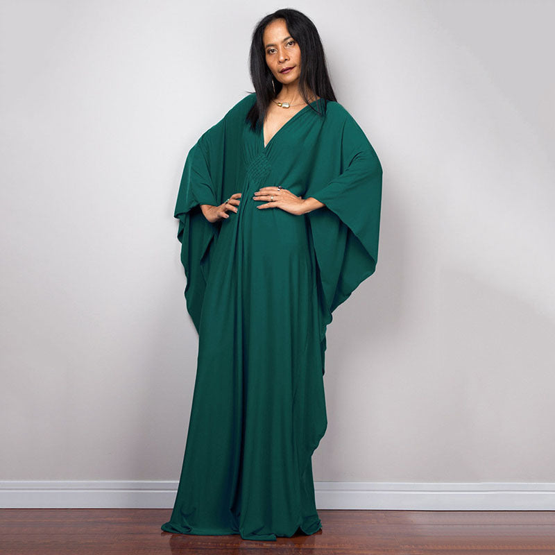 Ladies Maxi Kaftan with flowing cut and wide sleeves Ivyshape