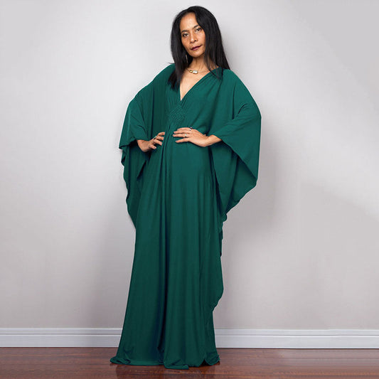 Ladies Maxi Kaftan with flowing cut and wide sleeves Ivyshape